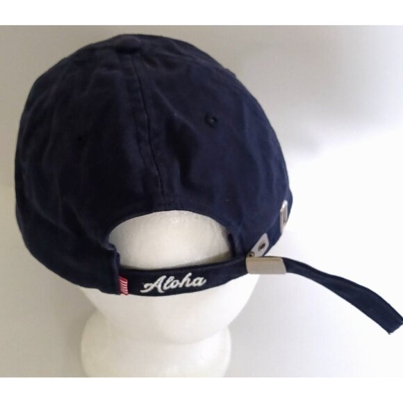 Herschel Unisex Cap Adjustable Baseball Hat Dark Blue Adult Bird Logo RARE - Picture 7 of 10